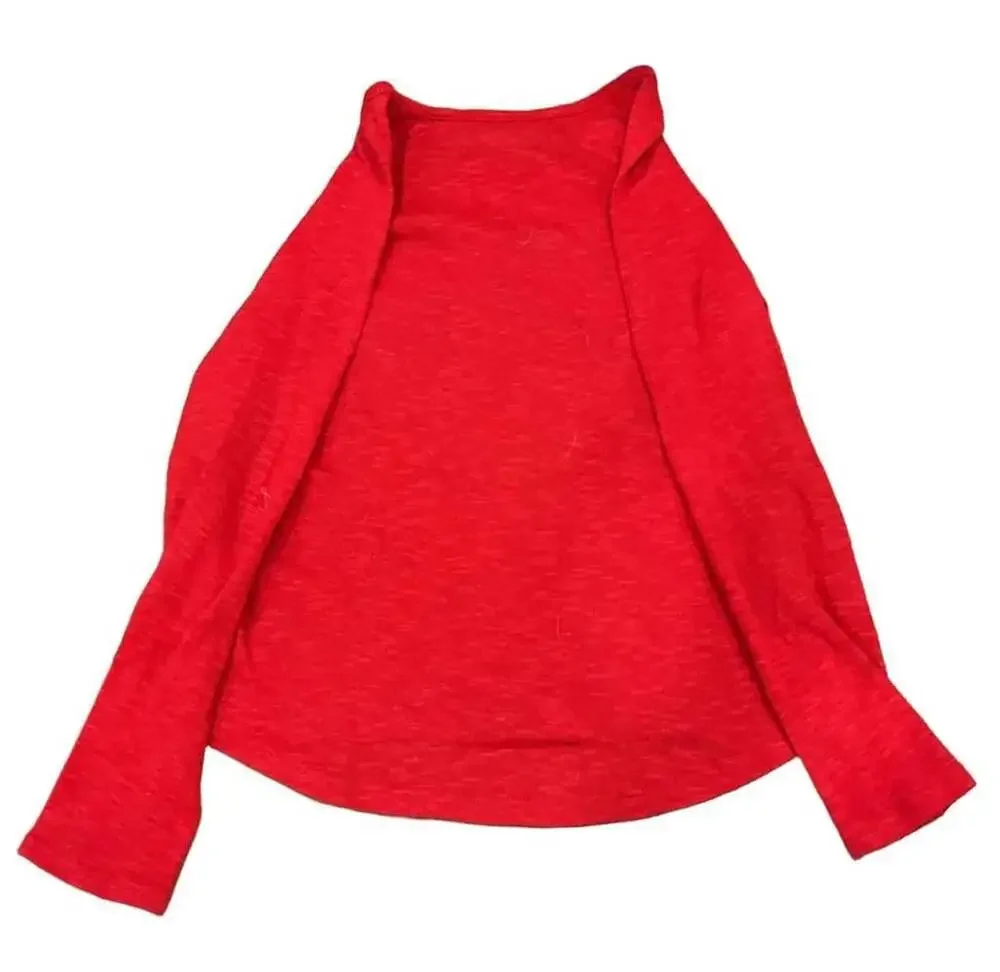 The Children's Place Red Sequin Heart #LOVE Long Sleeve Graphic Shirt Size M 7/8